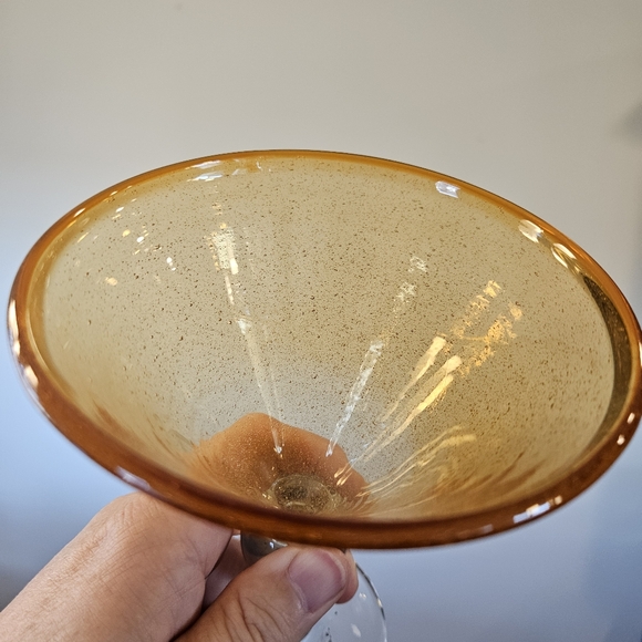 ❌️❌️SOLD❌️❌️Martini Margarita Glasses Set of 5 Amber Blue Green - Picture 9 of 11